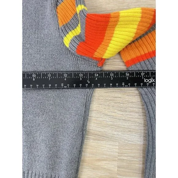 Vtg Fusalp France Knit Grey Sweater Winter Skiwear 70s Turtle Neck Small Ribbed - Picture 9 of 11